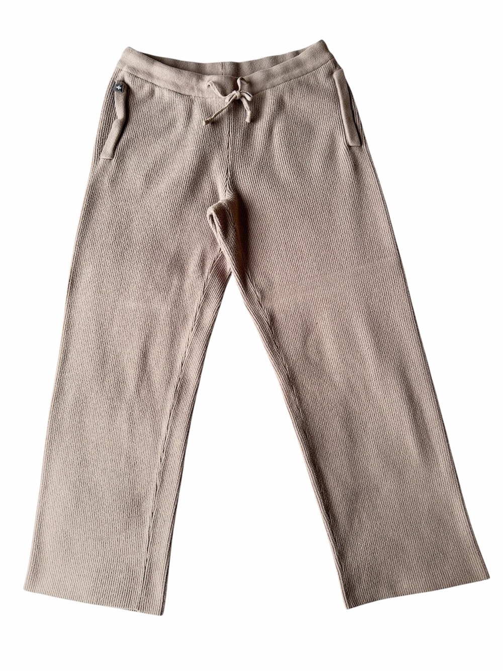 Figs Women's Knit Drawstring Joggers in Taupe